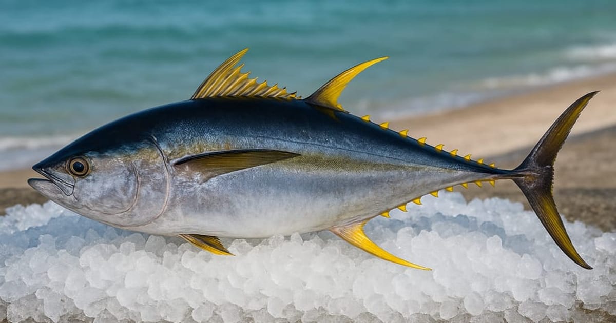 Thon jaune frais pêché à Rodrigues